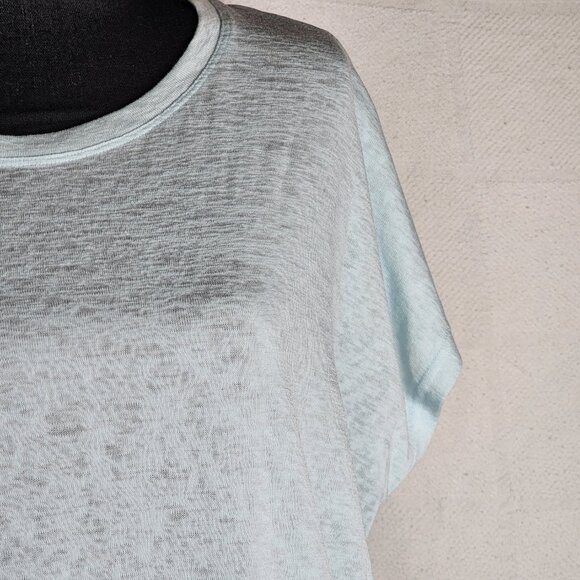 Athleta Modal Blend Light Sea Blue Knit Short Sleeve Athletic Pullover Tee Sz S - Picture 5 of 16